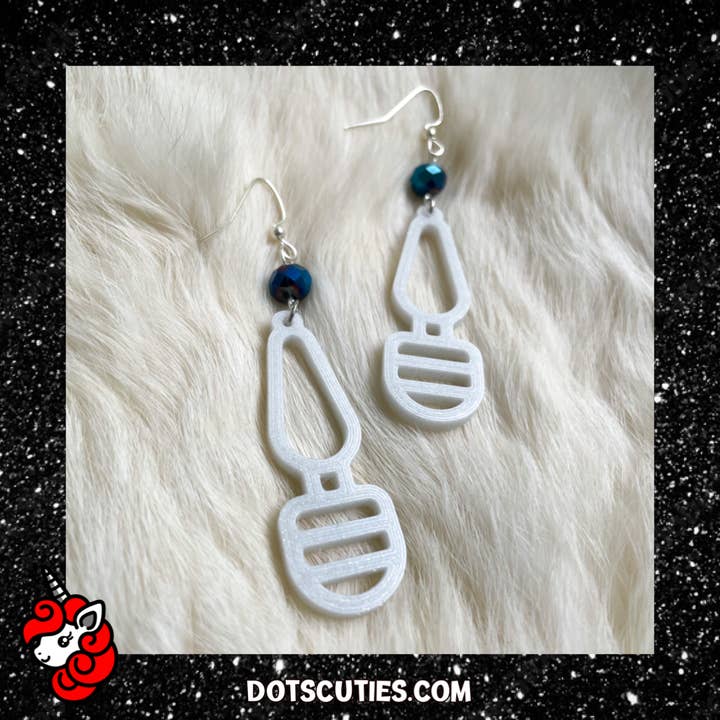 Magic Vibrator dangle earrings | Bimbo, sex positive, wand toy for wholesale by Dot's Cuties