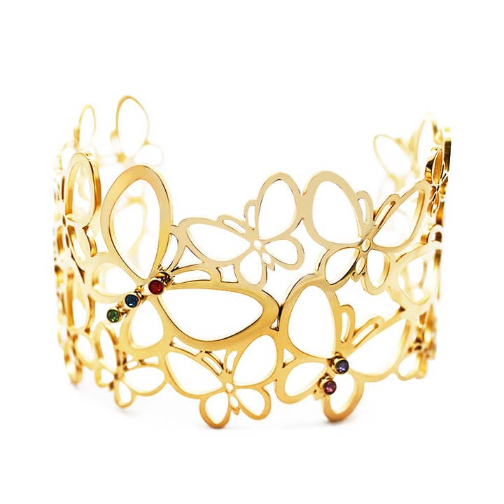 AMORINO SRL - Wholesale Cuff Bracelet - ADJUSTABLE SEMI-RIGID SLAVE BRACELET - WF24116A1082