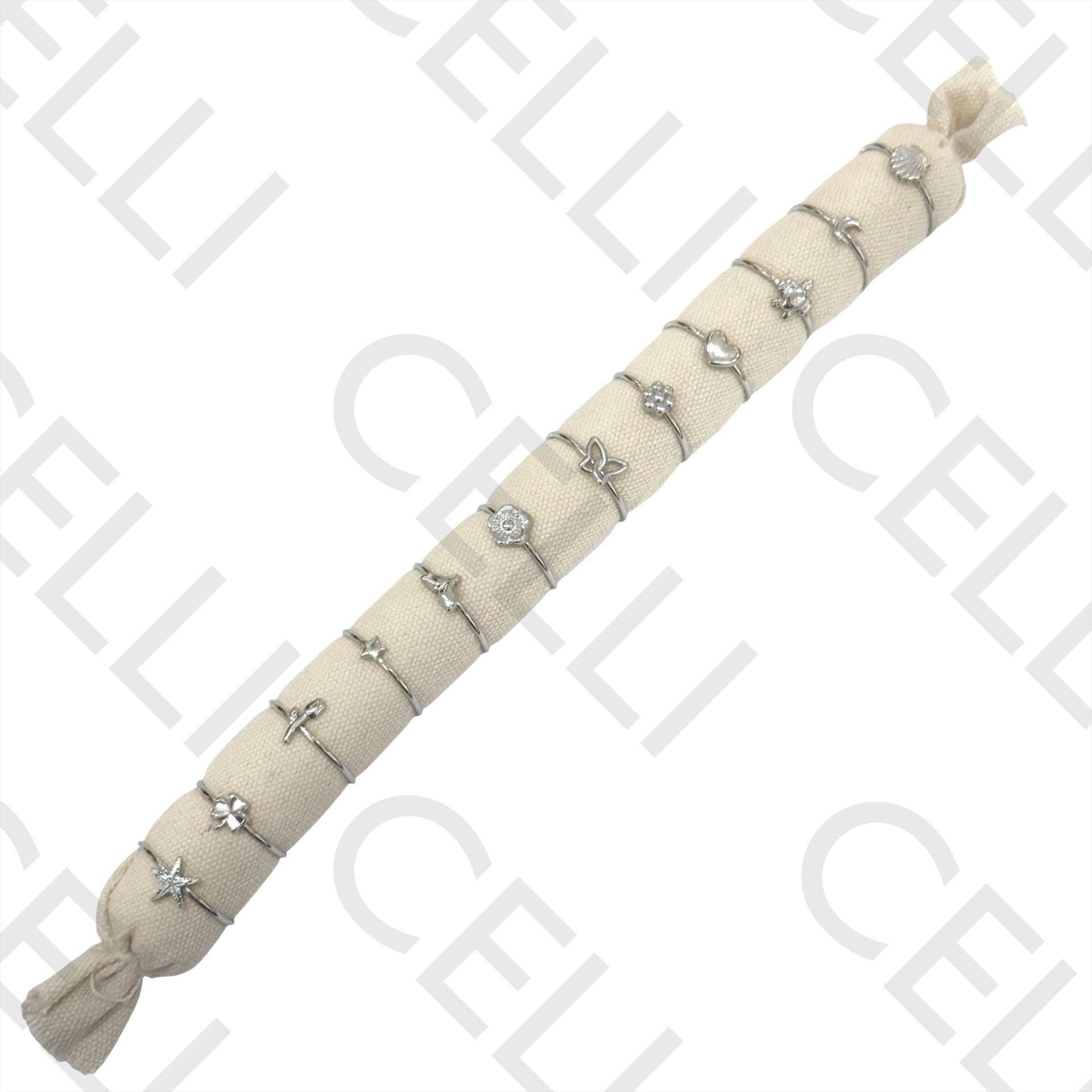 Celli Biju - Wholesale Band/gestapelde ring - Stalen ring - set van 120