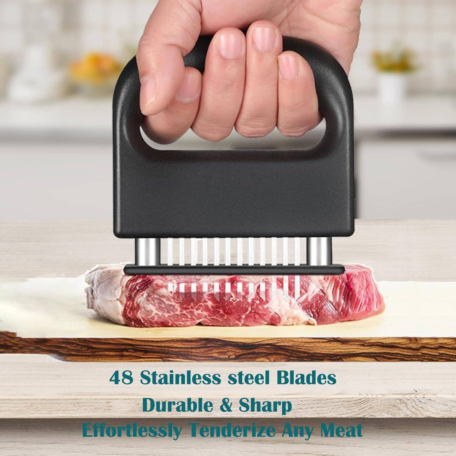 VIGOR - Wholesale Kitchen tool/gadget - Meat Tenderizer Tool with 48 Stainless Steel Needle Blades1