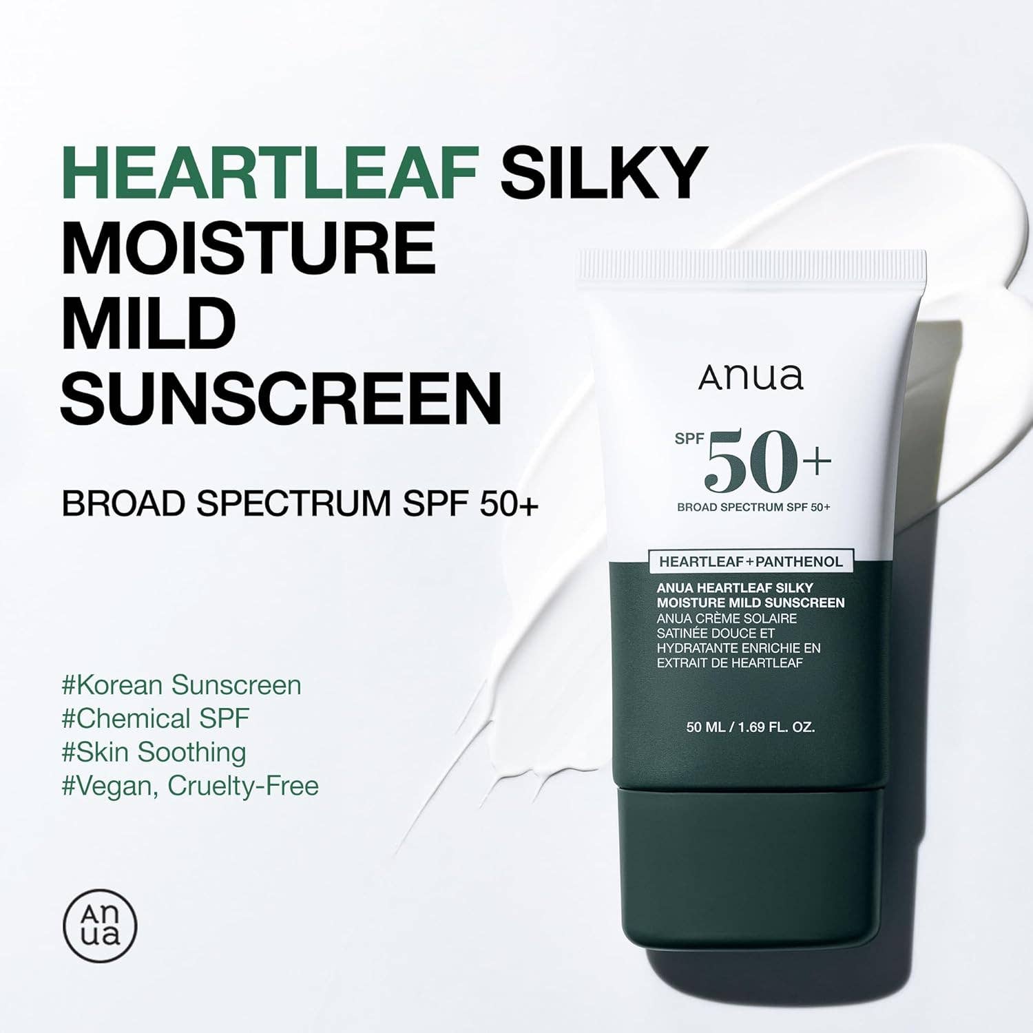 MEHIAZ - Wholesale Sunscreen - Anua Heartleaf SPF 50+ Moisture Sunscreen1