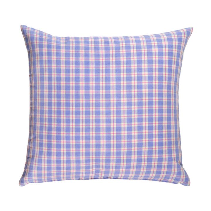 Archive NY Sofia Plaid Square Pillow in Periwinkle for wholesale by Archive NY