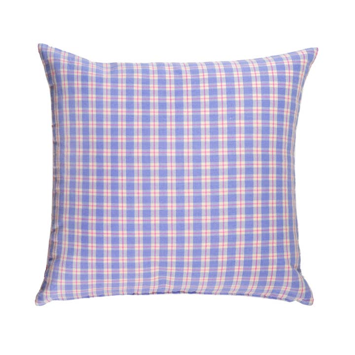 Archive NY Sofia Plaid Square Pillow in Periwinkle for wholesale by Archive NY