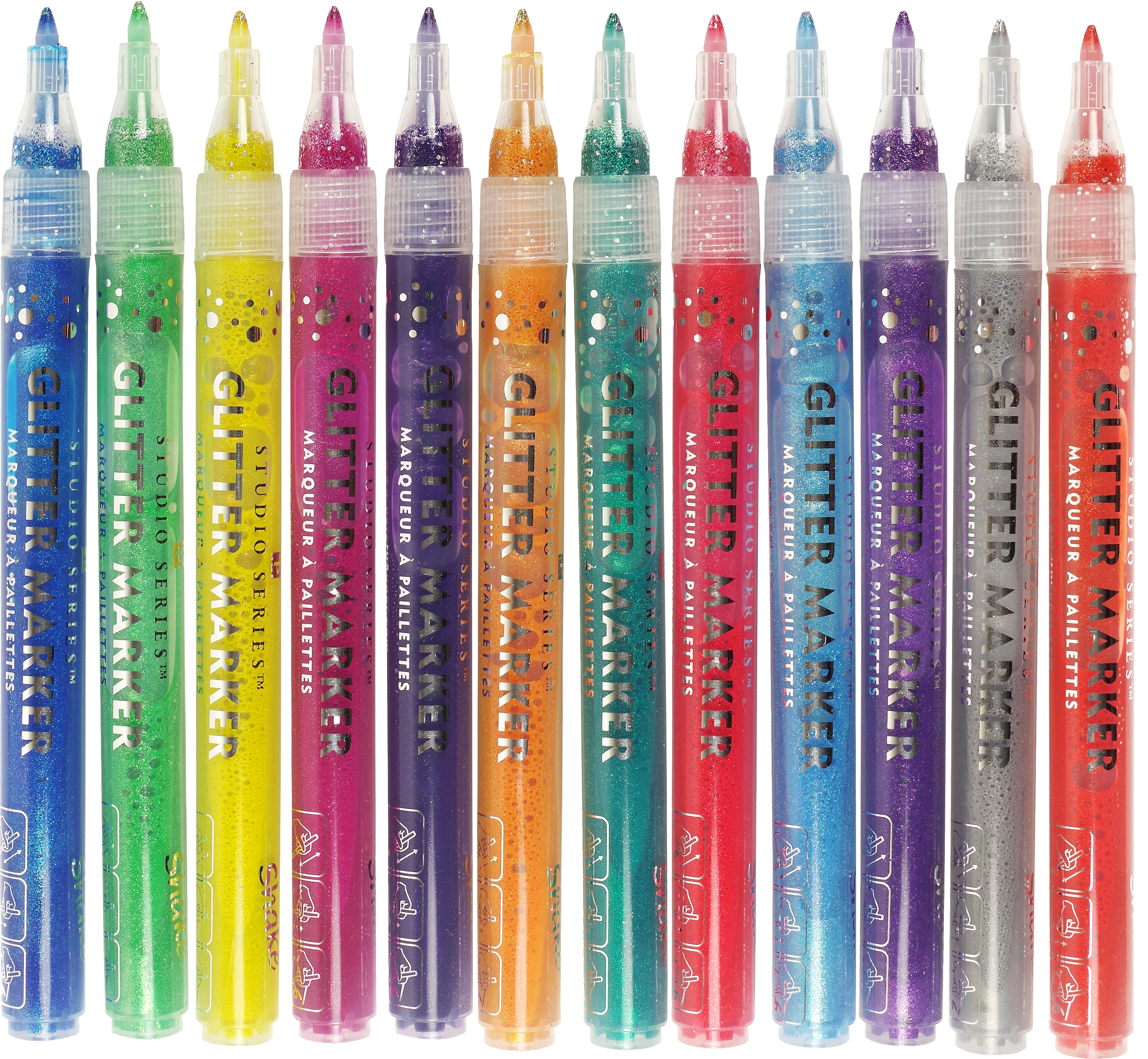 Peter Pauper Press - Wholesale Marker - Studio Series Glitter Markers (Set of 12)1
