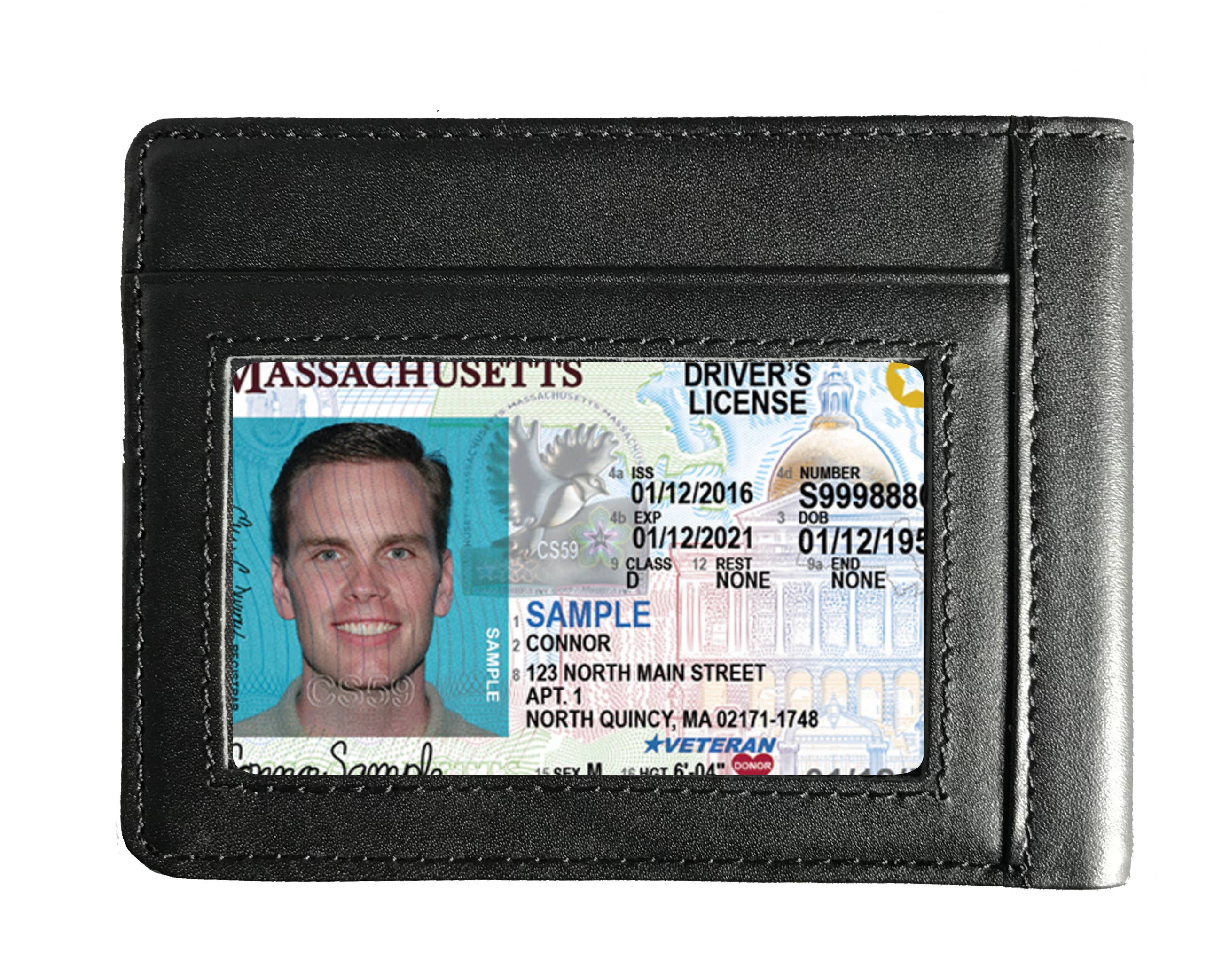 Big Skinny Wallets – Engroshandel Tegnebog – til mænd – Læder Multi Bifold Udenfor ID Bifold Tegnebog - Sort