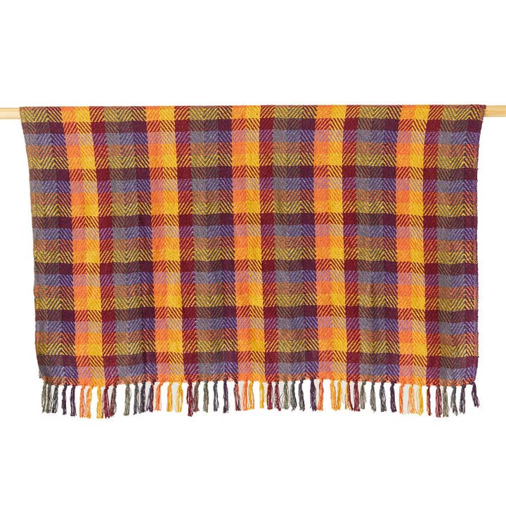 Harvest Plaid Rethread Throw for wholesale by SERRV International