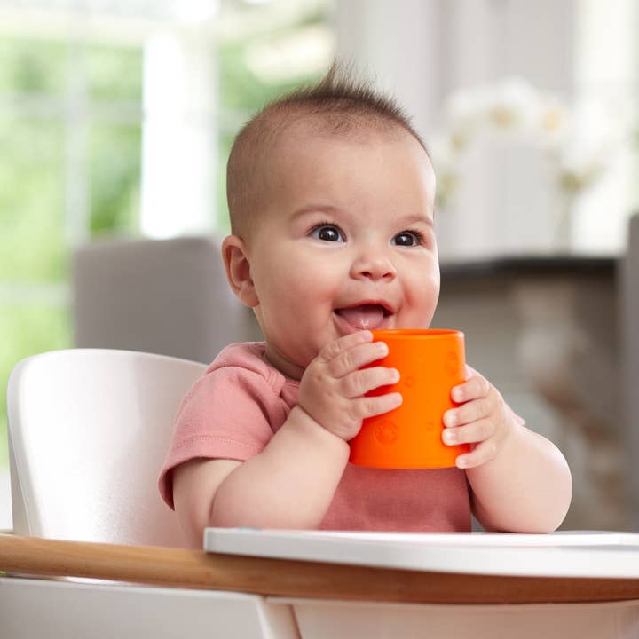 PopYum - Wholesale Drinking Glass/Cup - Kids & Baby - PopYum Silicone Training Cup 2-Pack (sky blue and orange)1