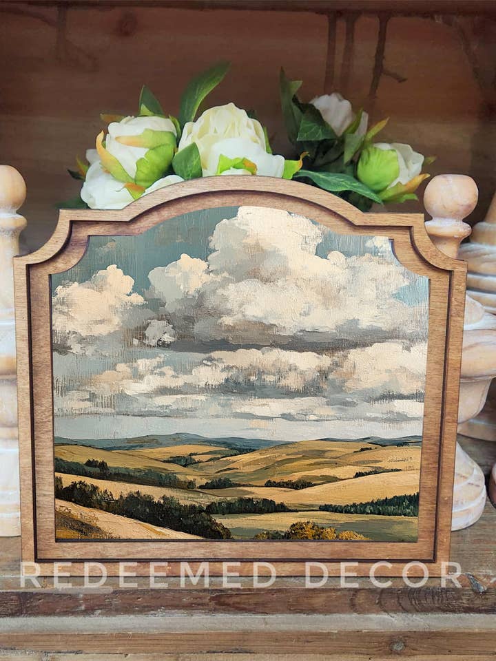 Provincial Golden Hills Framed Art for wholesale by Redeemed Decor