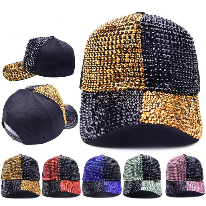 Summer Bling Baseball Cap - Stylish Rhinestone Hat CWAH1236 for wholesale by ACCITY