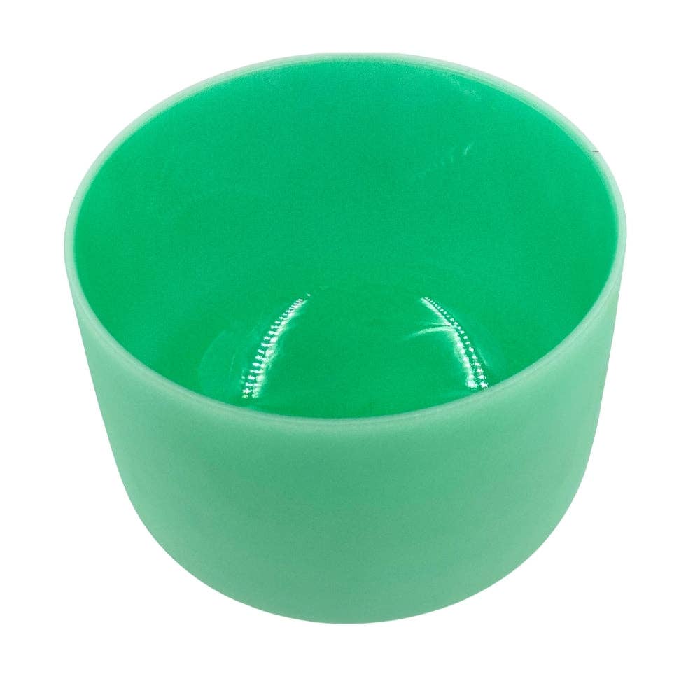 Earths Elements Wholesale - Vente Accessoire de méditation - Bol chantant en cristal - Vert/Cœur, 10", Note F1