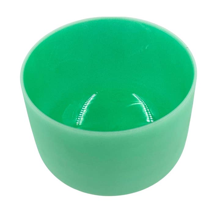 Earths Elements Wholesale - Vente Accessoire de méditation - Bol chantant en cristal - Vert/Cœur, 10", Note F1