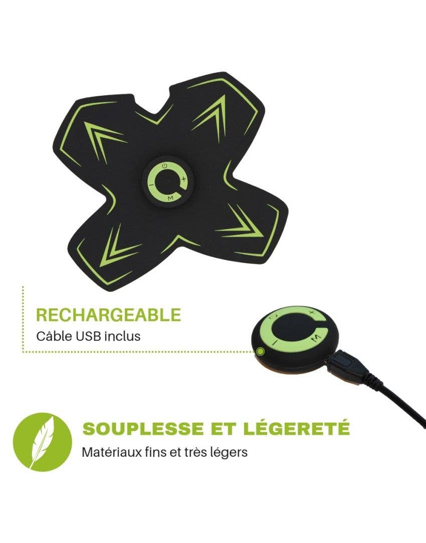 Noir Vert Elecfree Abdominals - Wireless Electro Stimulation for wholesale on Faire4