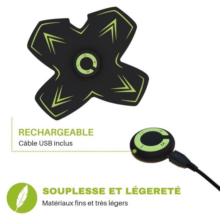 Noir Vert Elecfree Abdominals - Wireless Electro Stimulation for wholesale on Faire4