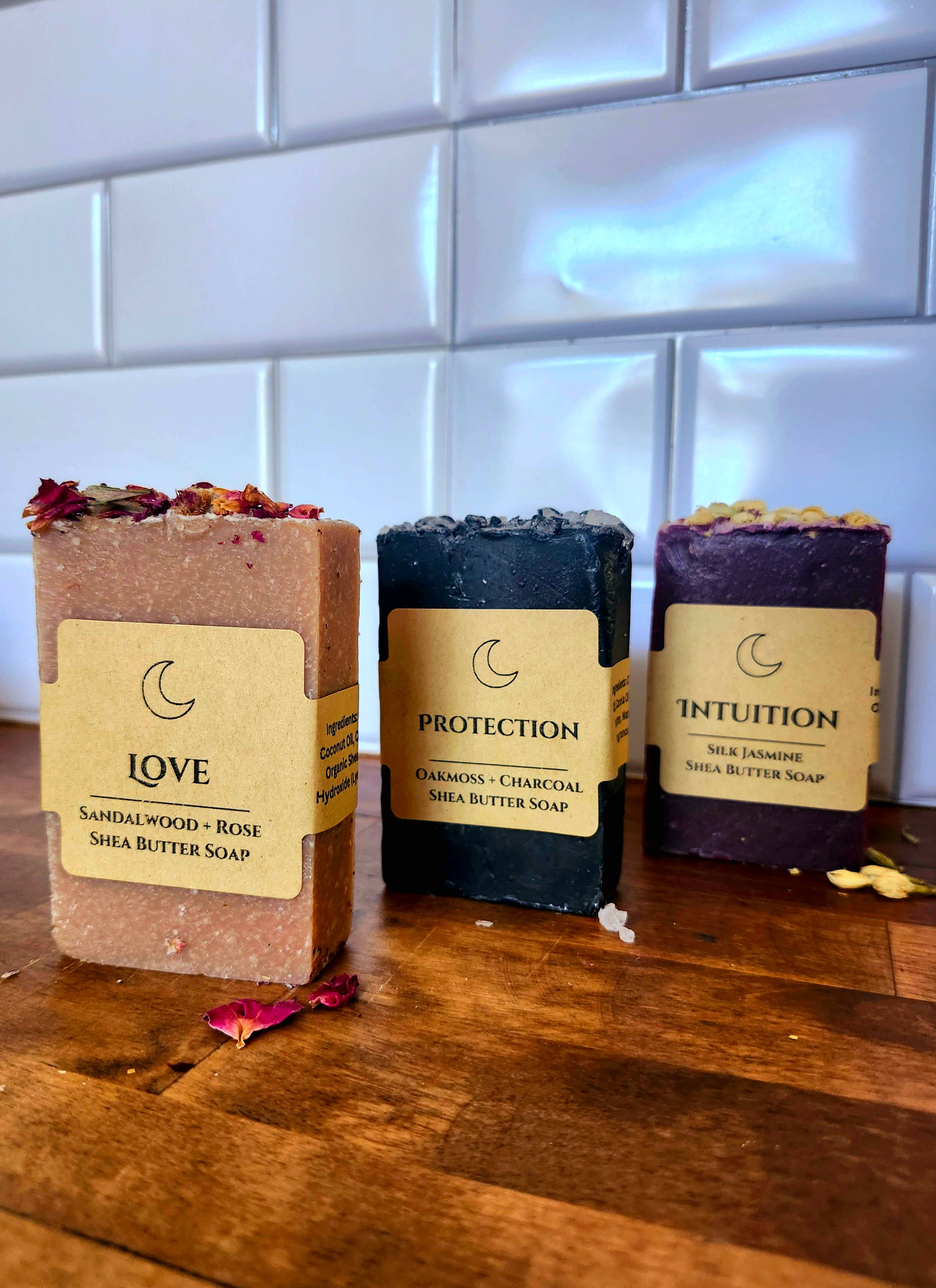 Three Witches Tea Shop - Wholesale Bar Soap - Sandalwood + Rose Organic Shea Butter Love Soap2