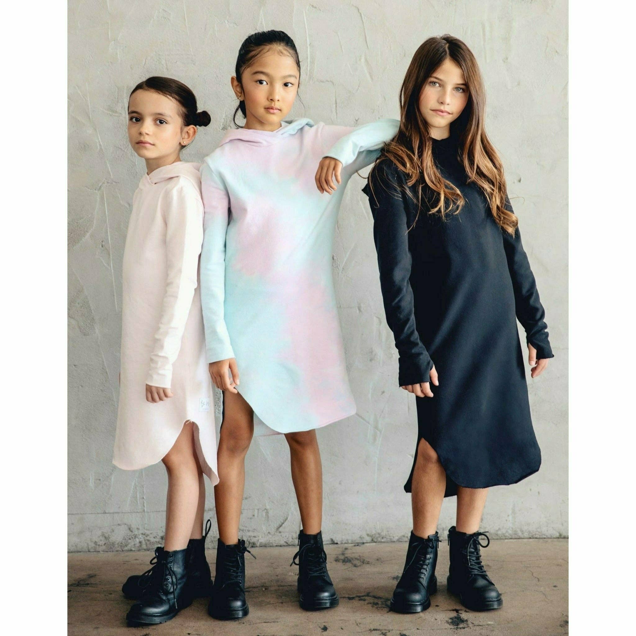 Be Mi Los Angeles – wholesale Dress – Kids – Organic Luna  Hoodie Dress3