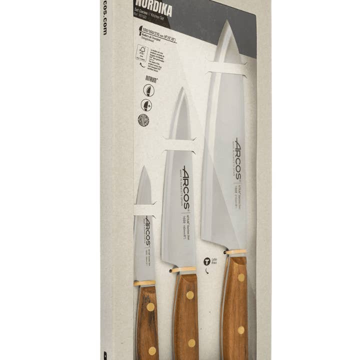 Arcos Nordika-Set Serie 3 Küchenmesser für den Großhandel von Arcos