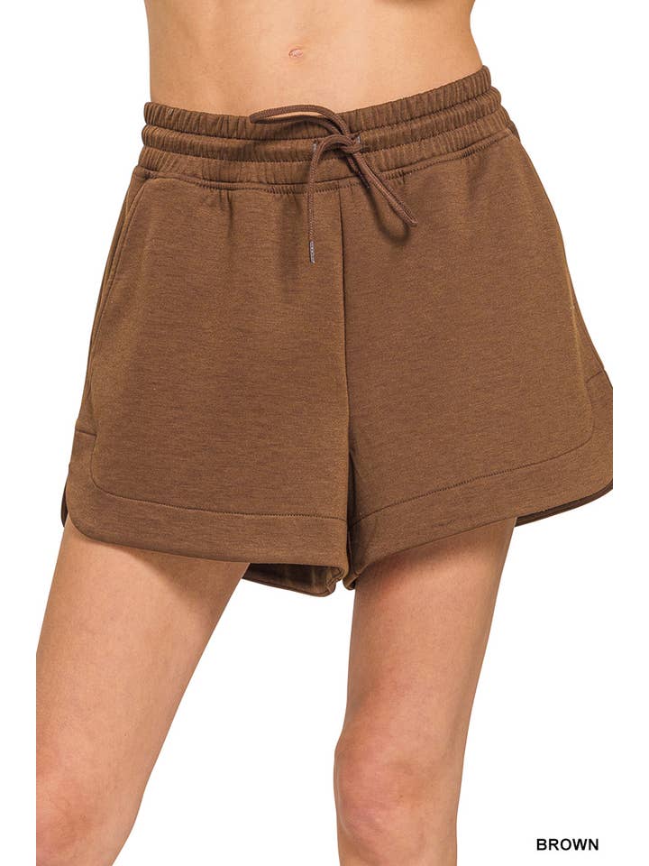 Vanilla Monkey - Wholesale Lounge Shorts - Women's - Scuba Elastic Waistband Shorts With Pocket11