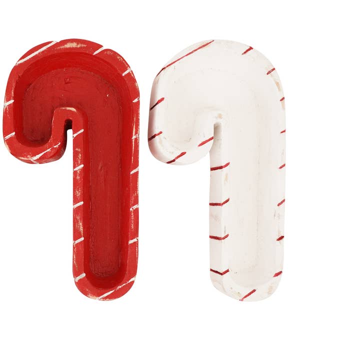 My Amigos Imports - Wholesale Candle Holder - Jolly Candy Cane-6x12-Candle Ready-Xmas Candy Cane-Two Tone