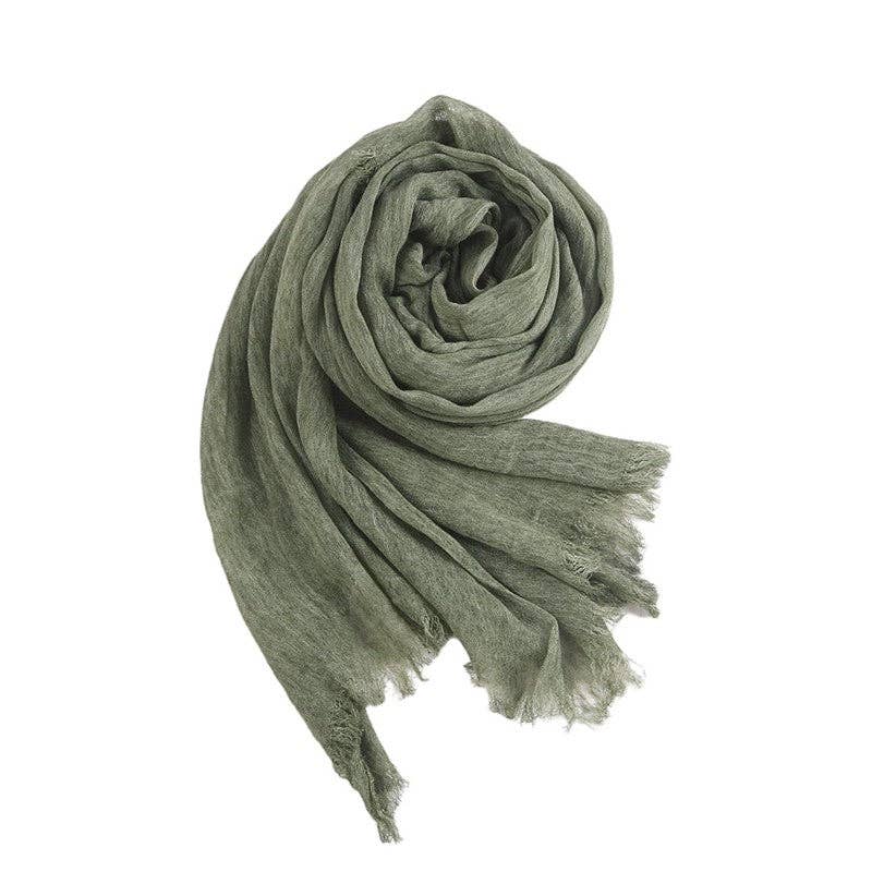 MoodGold - Wholesale Scarf - Women's - Solid Color Wrinkle Texture Headscarf2
