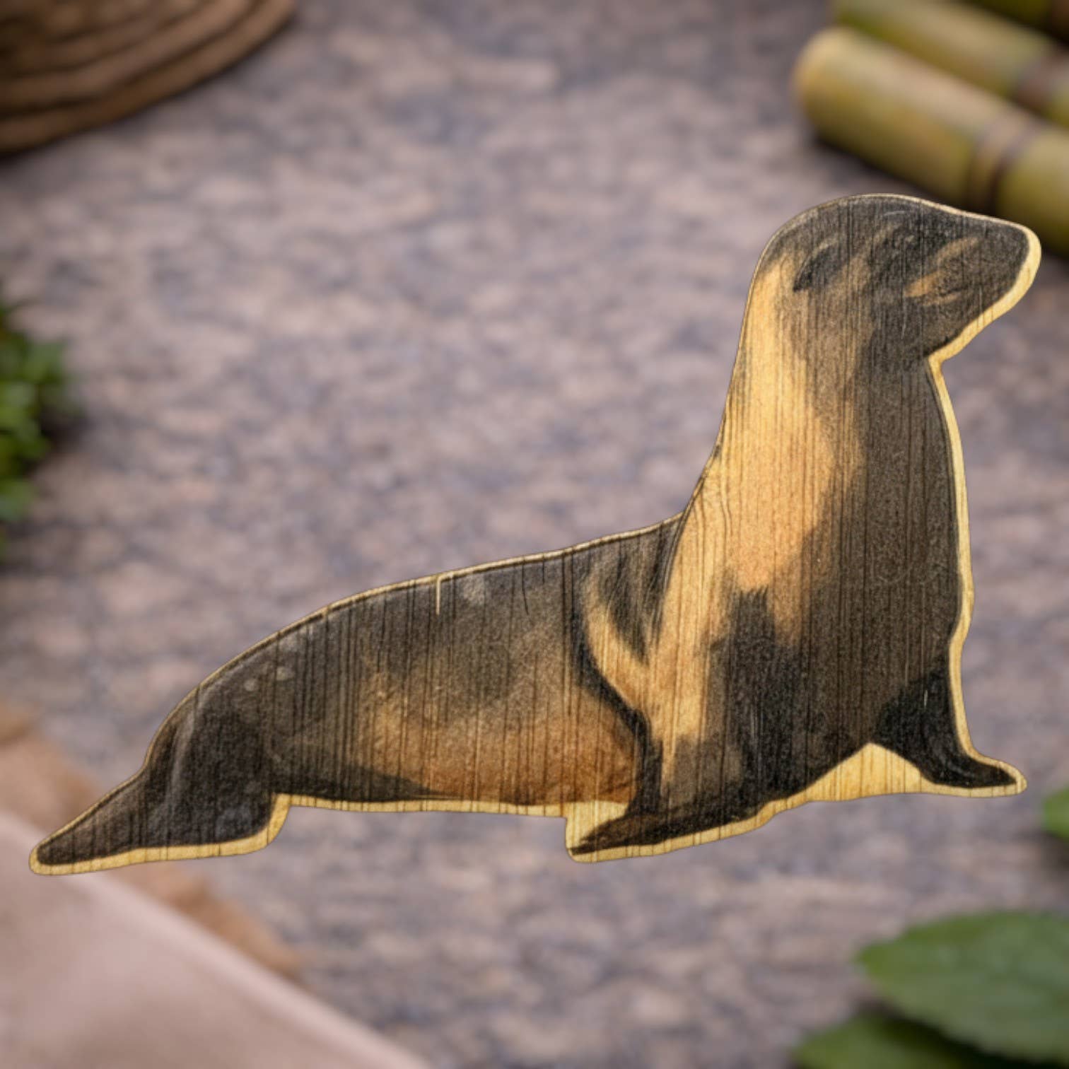 Bamboo Wood Stickers – Adesivo por atacado – Leão-marinho0