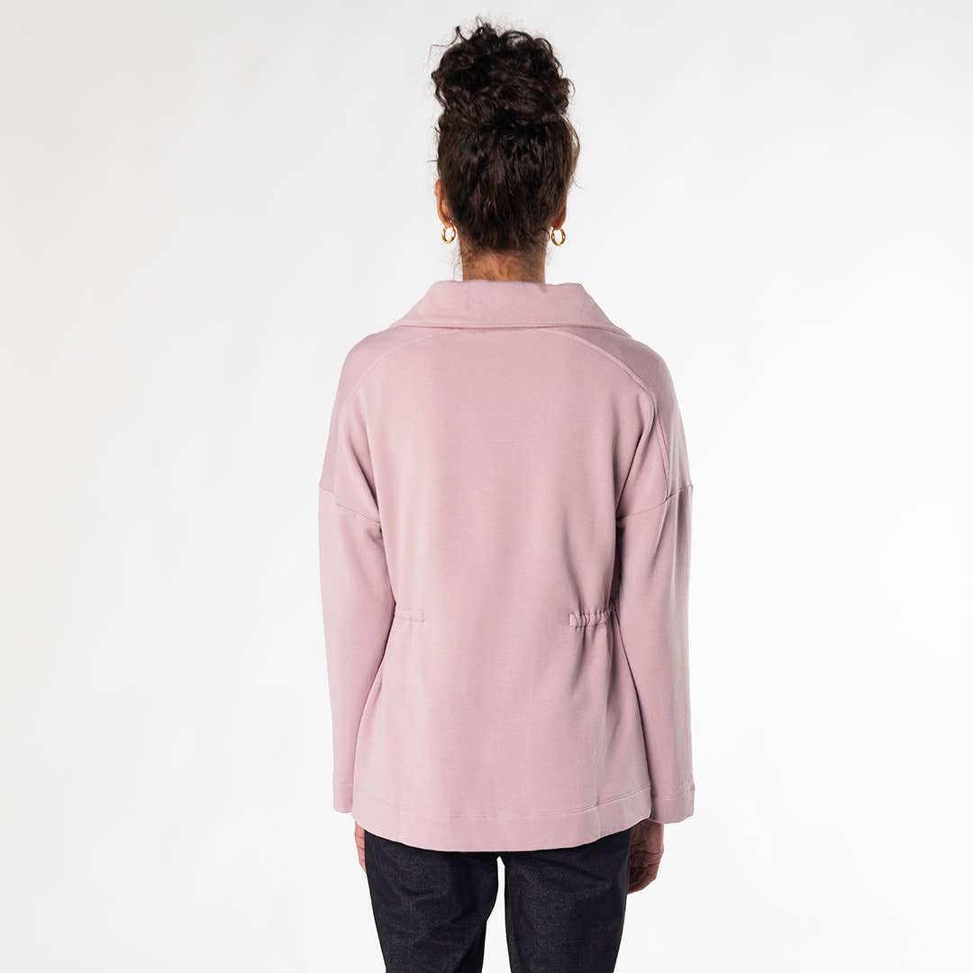 Arden Half-Zip Bamboo Sweatshirt - Soft Lavender for wholesale on Faire4