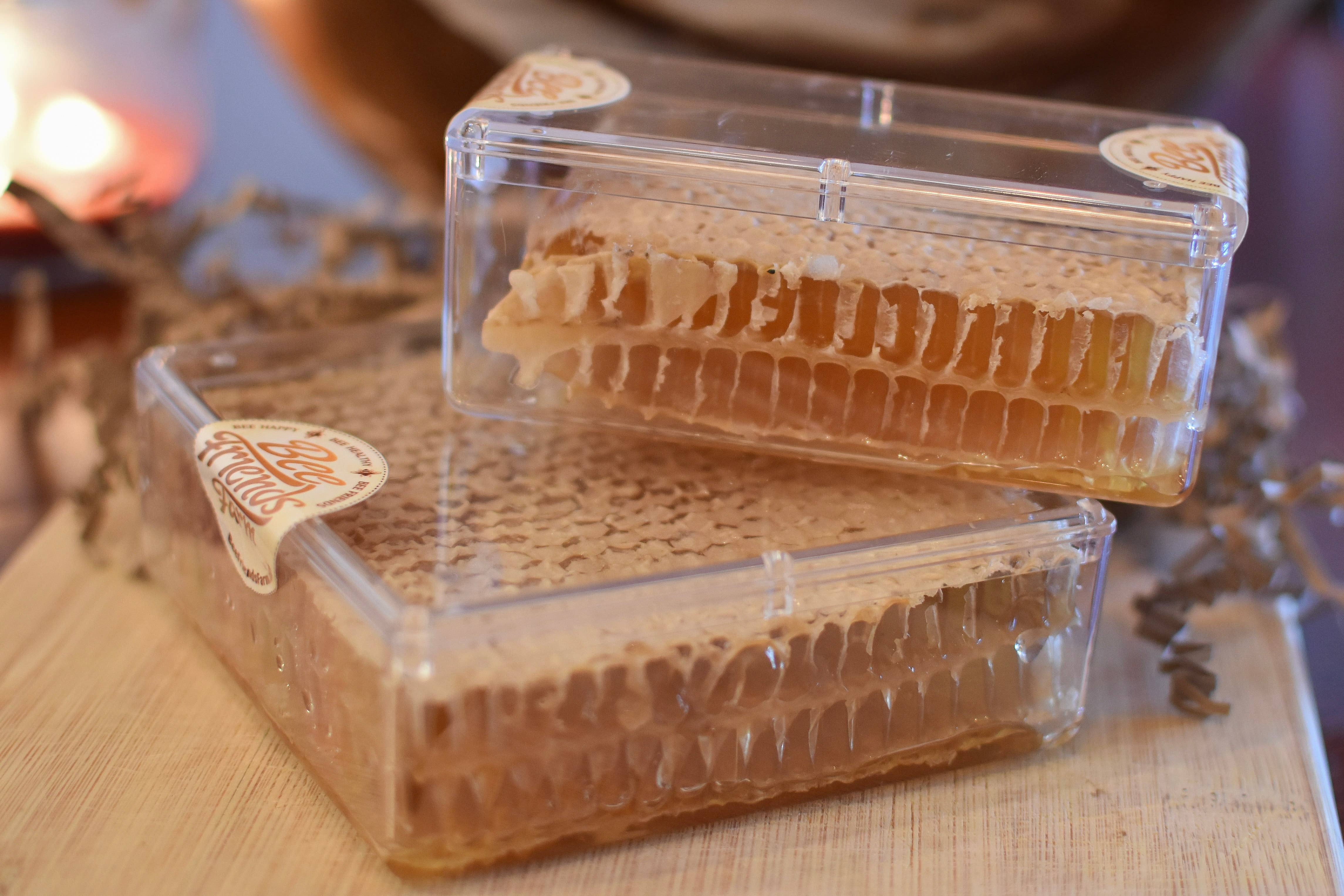Bee Friends Farm - Wholesale Honey - Handcut Honeycomb Squares1