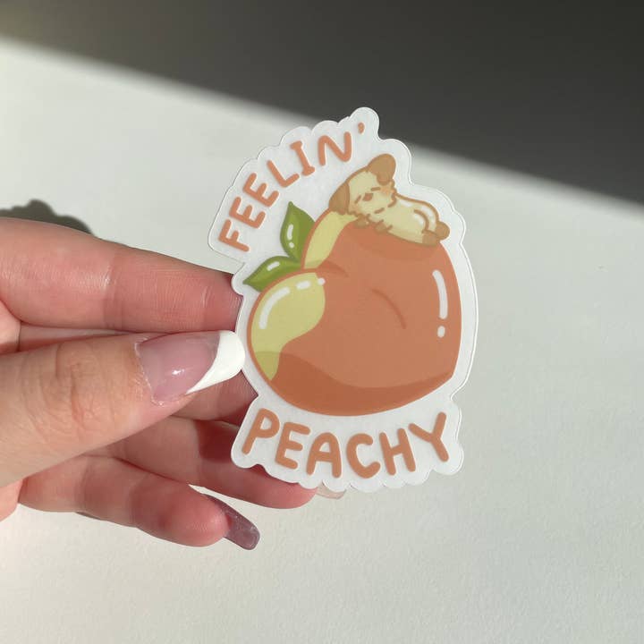 Adesivo trasparente Feelin' Peachy per la vendita all'ingrosso da parte di Heavens Studio