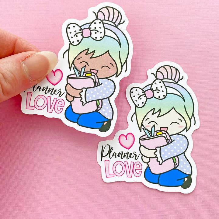 Luna Planner Love DIE CUT Sticker for wholesale by Shine Sticker Studio