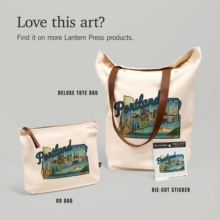 Lantern Press - Wholesale Sticker - Vinyl Sticker Portland, Oregon, Oregon Greetings Large Le5