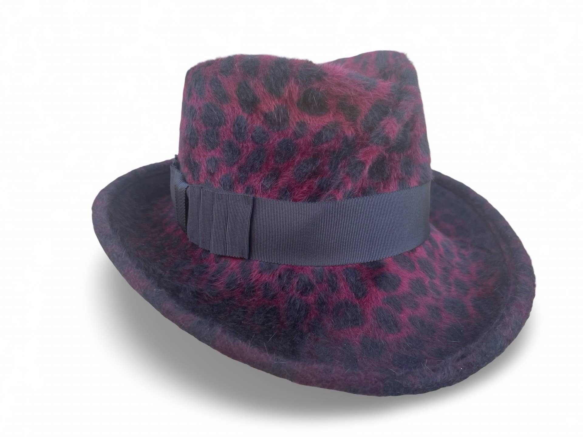 Cha Cha's House of Ill Repute - Wholesale Fedora - Women's - Panthera - Burgundy Leopard Fedora0