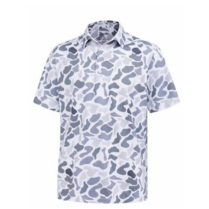 Polo Cinzento com Padrão de Camuflagem de Pato por atacado de Meripex Apparel