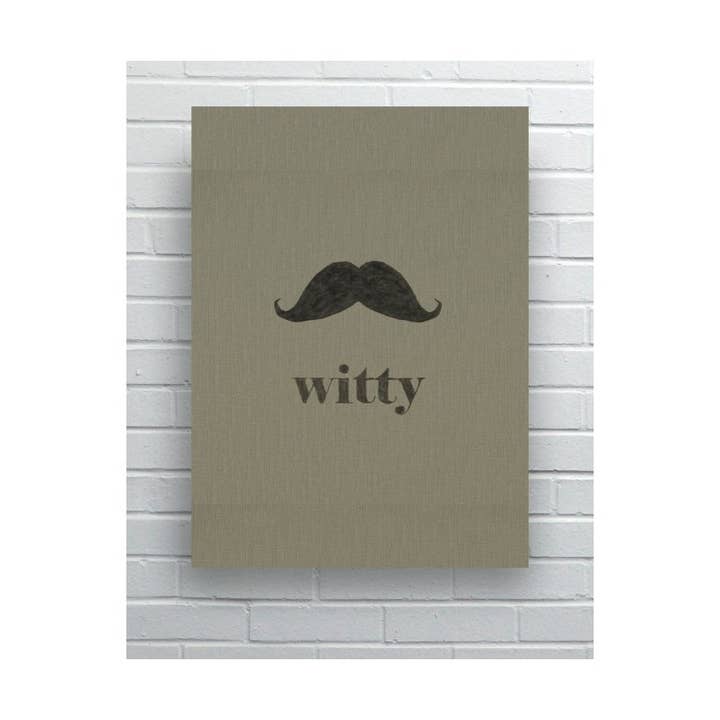 Moustache Collection-WITTY-Printed Fabric Wall Art for wholesale by SPLASHWORKS