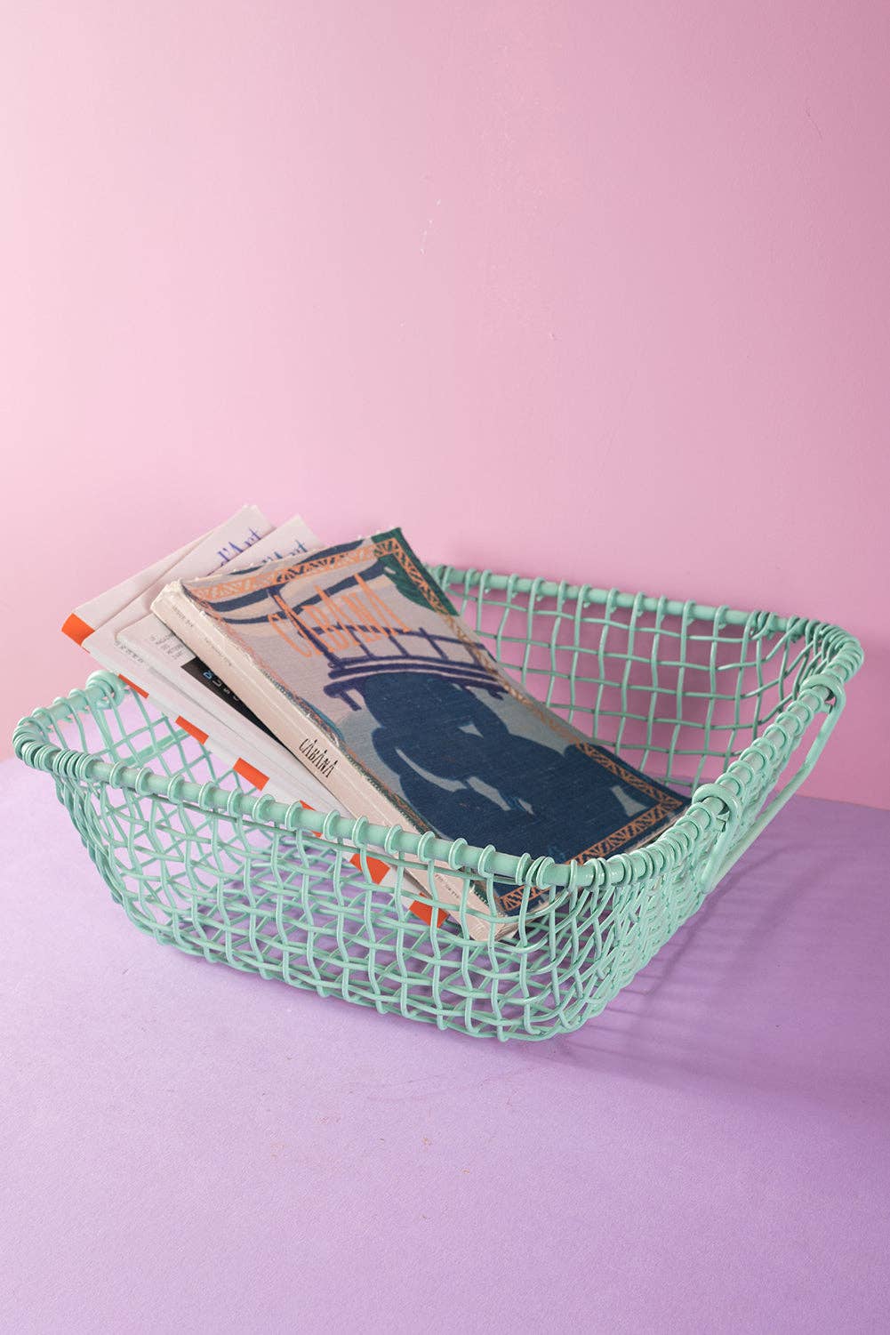 Ian Snow Ltd - Vente Paniers - Panier de chemin de fer en métal bleu clair1