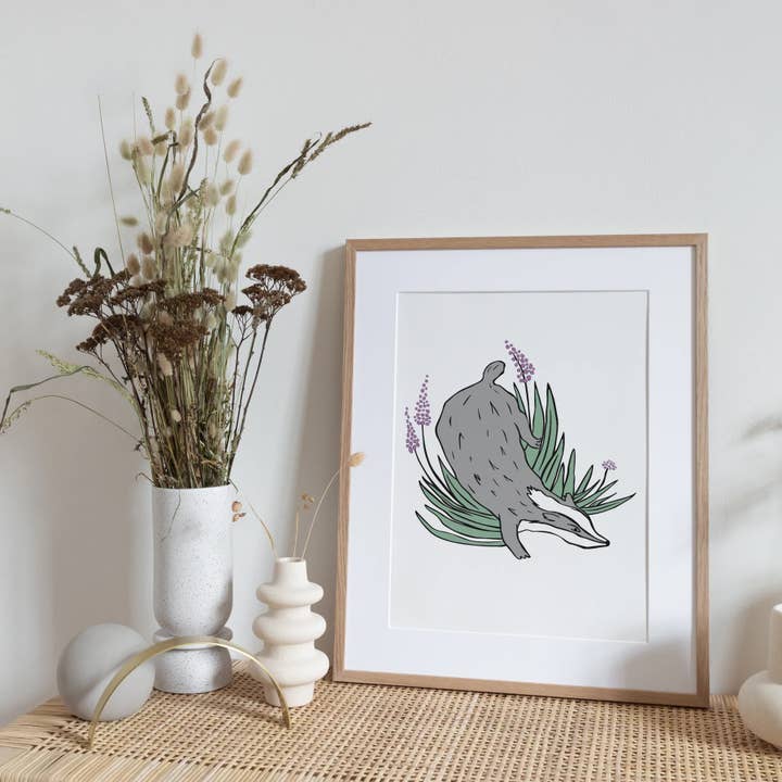 Blaireau A4 Impression imprimée pour la vente par Hunter Paper Co.