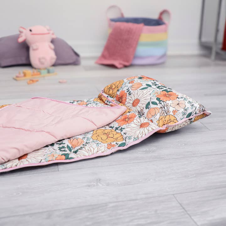 Morxy LLC - Wholesale Bedding Blanket - Kids & Baby - Toddler Nap Mat with Pillow & Blanket Large Portable- Floral2