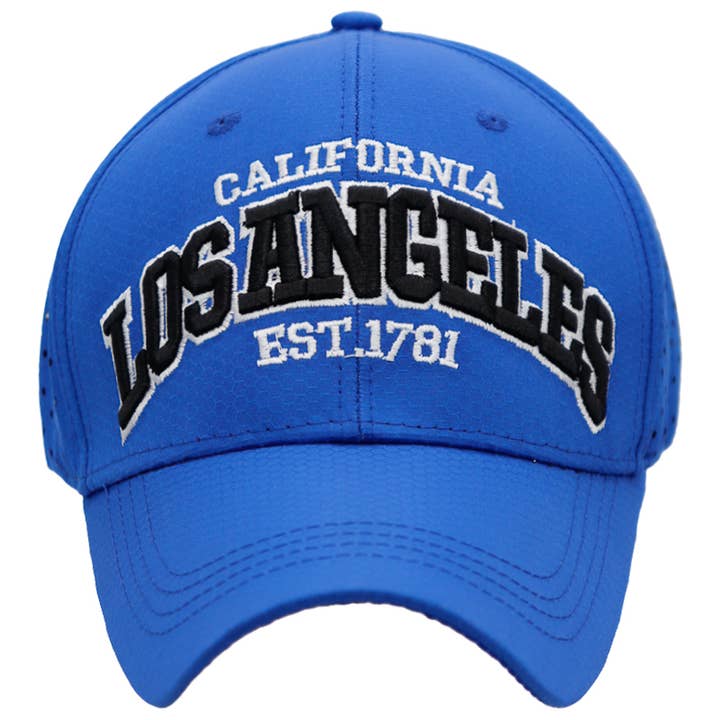 Cap Zone – Großhandel Basecap – Unisex – Sechskantperforierte Baseballkappe mit Los Angeles Arc-Logo2