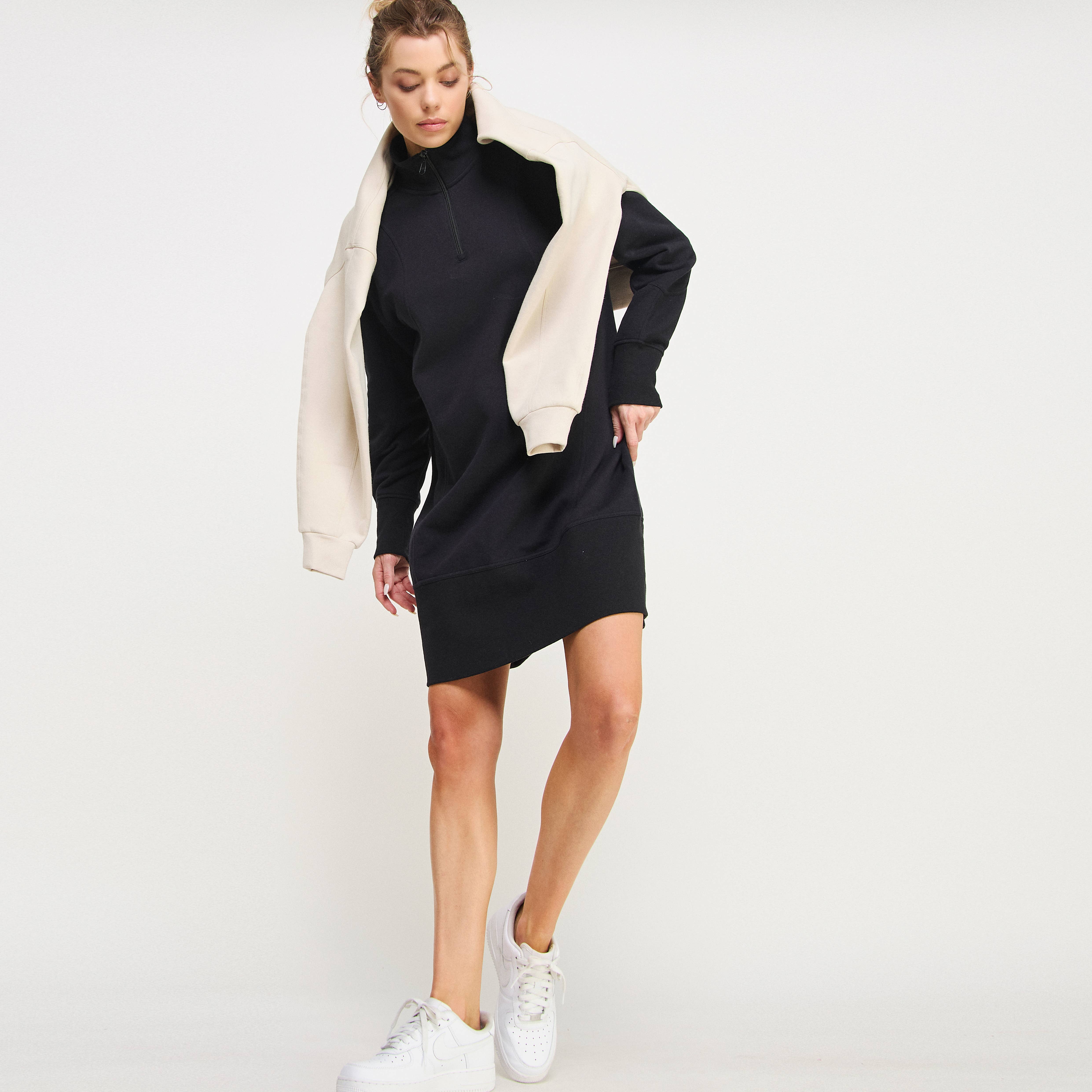 FREEZIA - Vente Robe – femme - ROBE SWEAT-SHIRT À DEMI-ZIP EN MOLLETON FRANÇAIS-FZ0010-D229