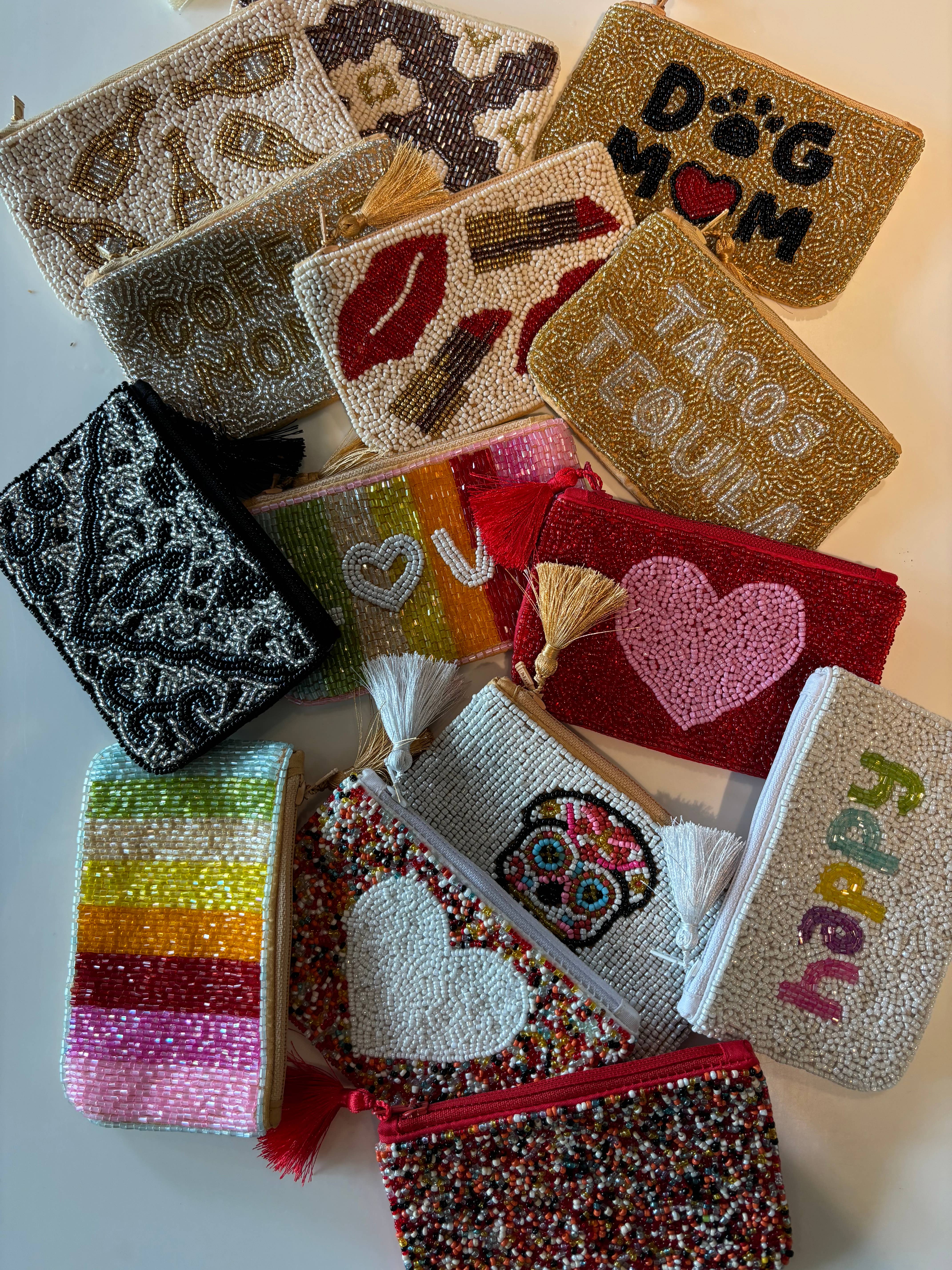 Muno – Großhandel Geldbörse – Unisex – Handgefertigter perlenbesetzter Regenbogenbeutel * Geschenk * 2