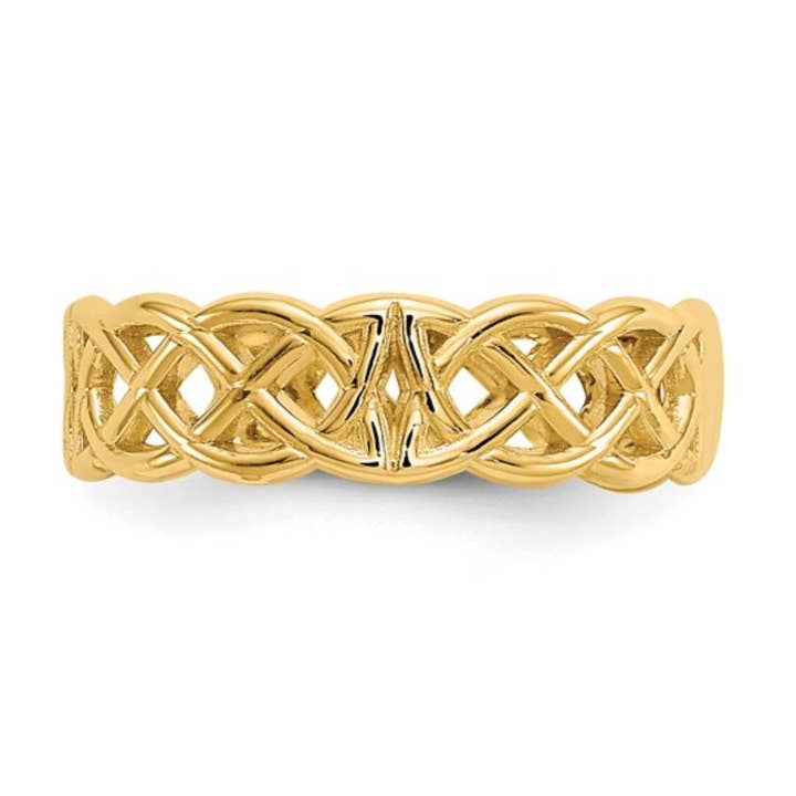 FCJ Jewelry LLC - Wholesale Toe Ring - 10K Yellow Gold Celtic Solid Toe Ring- Gold Toe Ring3