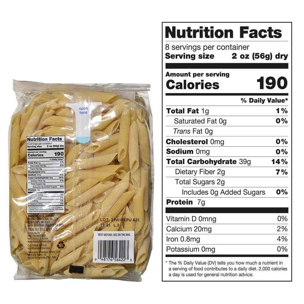 Fine Italian Food - Wholesale Pasta - Mantova Bronze Cut Penne Rigate Pasta, 1 lb.4