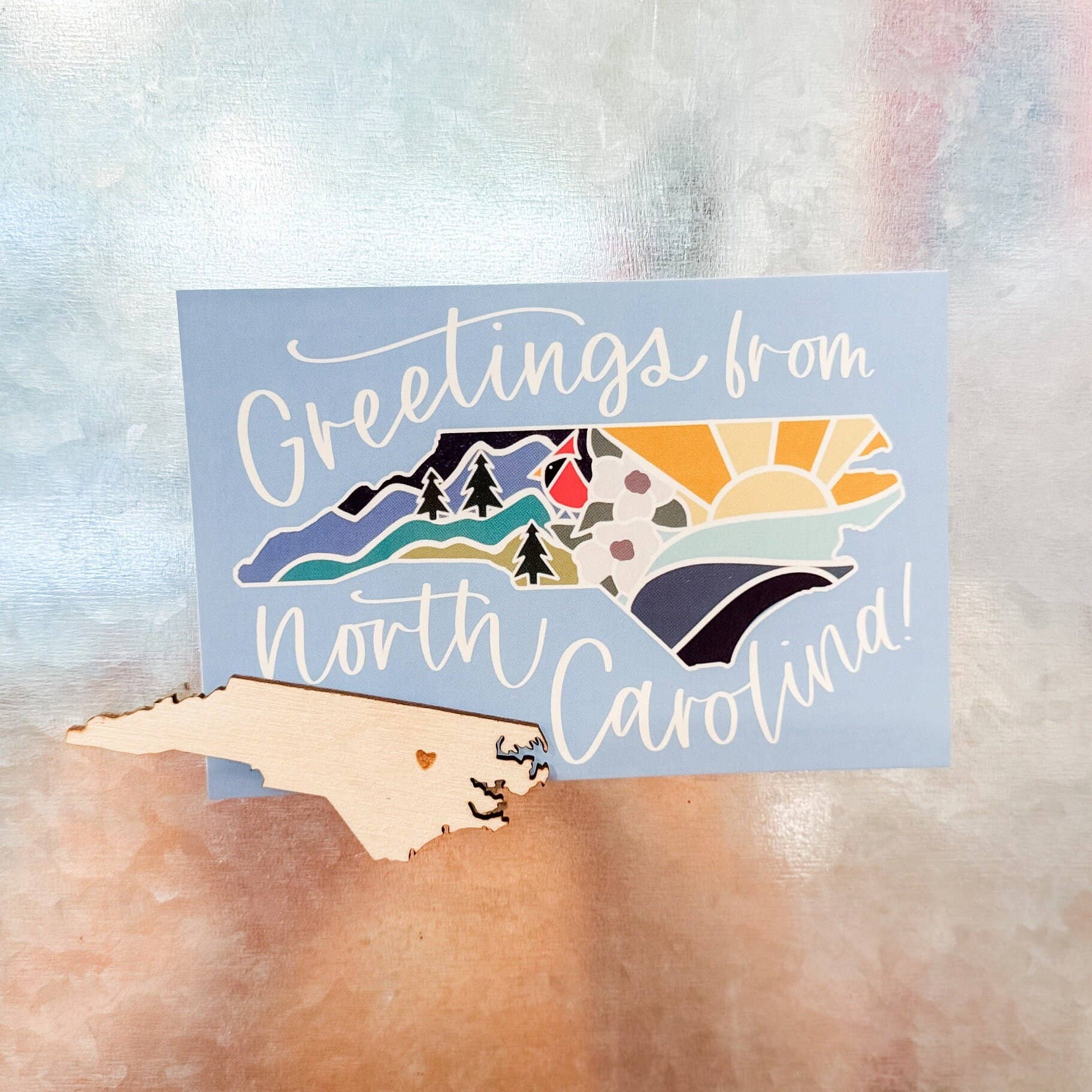 Positively North Carolina - Wholesale Magnet - North Carolina Heart Whiteboard Magnet Office Decor6