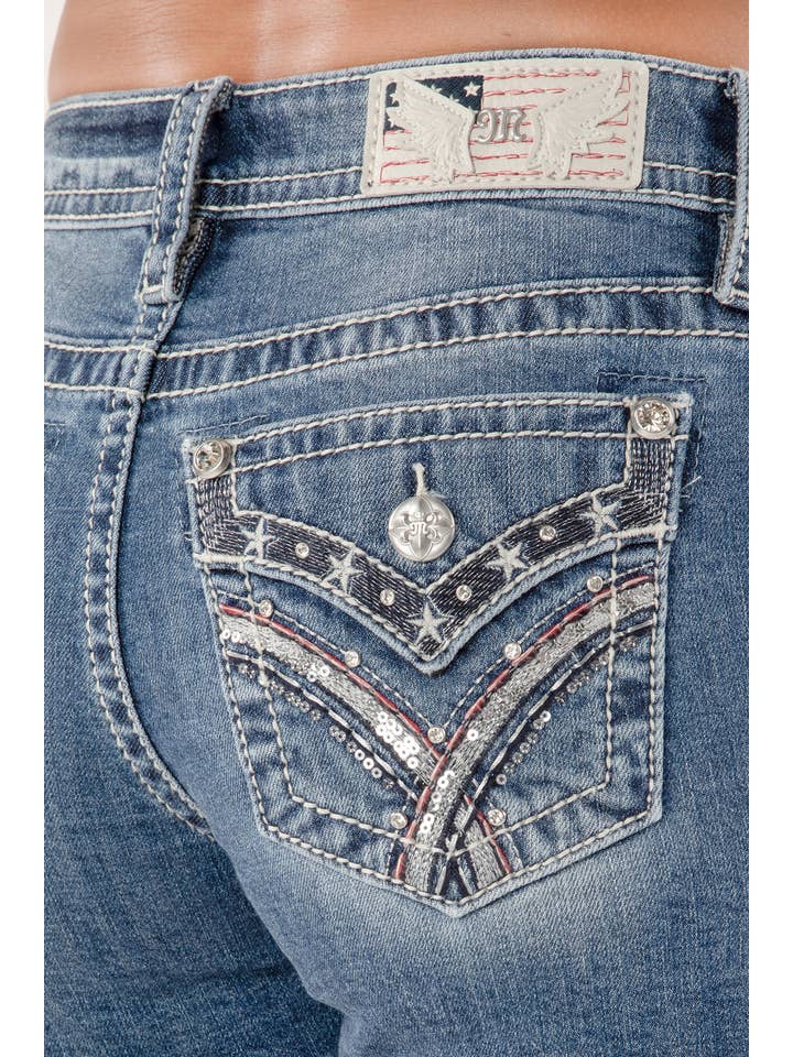 Miss Me - Wholesale Shorts - Women's - M3444H132- MID RISE DENIM SHORTS
