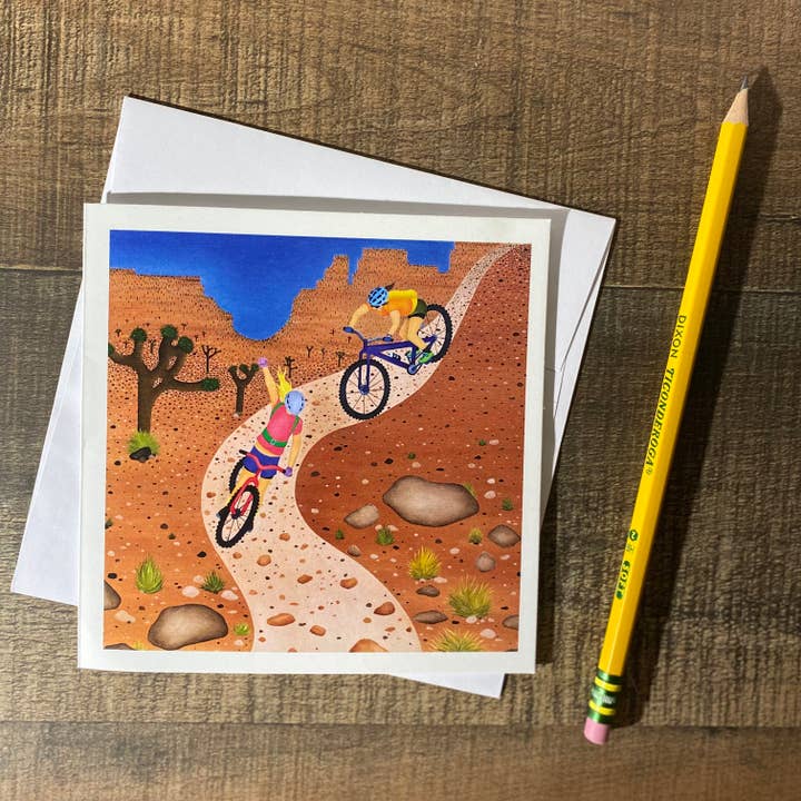 Mountain Biking Card for wholesale by Myoutdoorart
