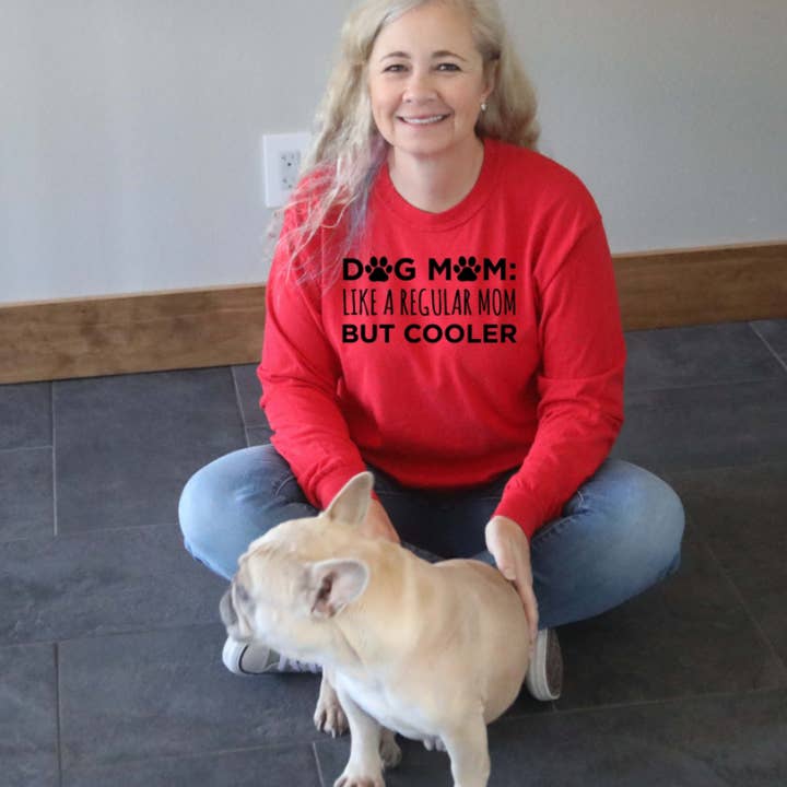Red Dog Mom: Like A Regular Mom But Cooler Long Sleeve for wholesale on Faire