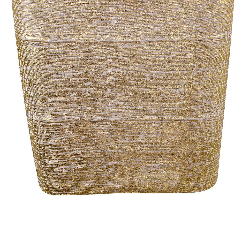 Sanyao Fashion - Venta al por mayor Falda - Mujer - Elegante falda vendada dorada SY045 | Chic Hip-Wrap4