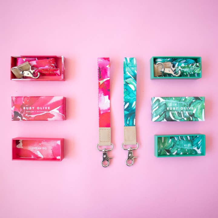 Ruby Olive Pty Ltd – Großhandel Schlüsselband – Unisex – Aquarell-Handgelenksschlaufe (2 Farben verfügbar)3