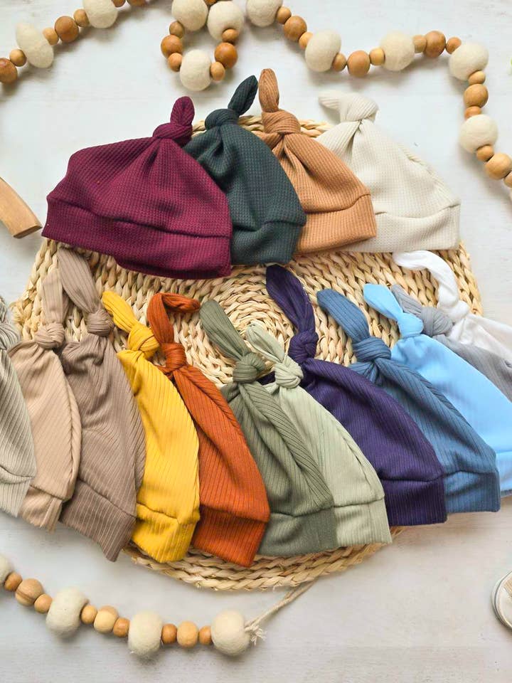 Baby Hats Knotted Solid Colors for wholesale by Wonderfully Made
