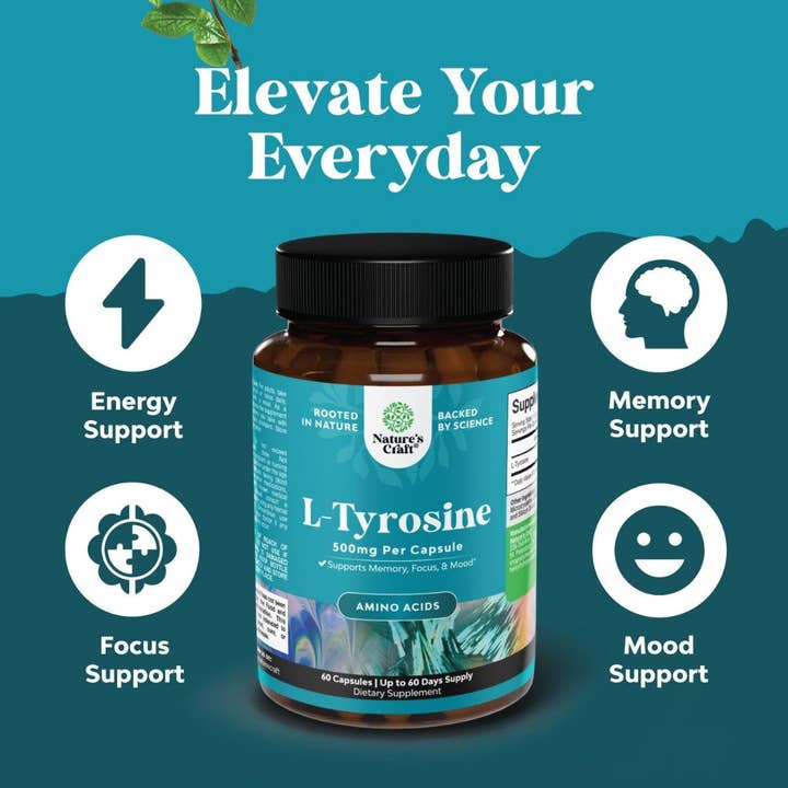 Nature's Craft - Wholesale Oral Supplement/Vitamin - L-Tyrosine Capsules – Mental Energy & Mood Amino Acid