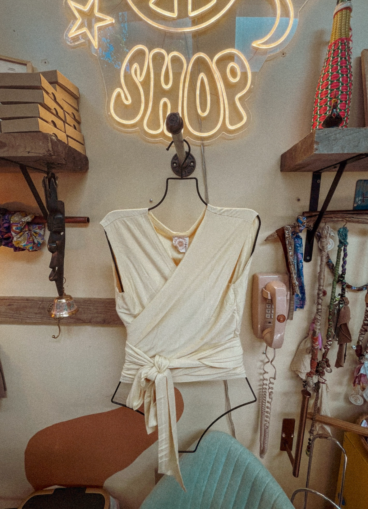 Gardenbelle Shop - Vente Chemisier – femme - Haut cache-cœur extensible Yoga EcoVero, style bohème5