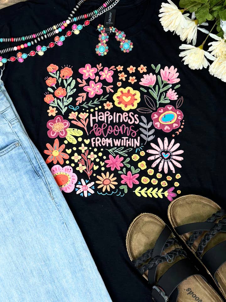 Happiness Blooms From Within for wholesale by Forty One Threads Wholesale
